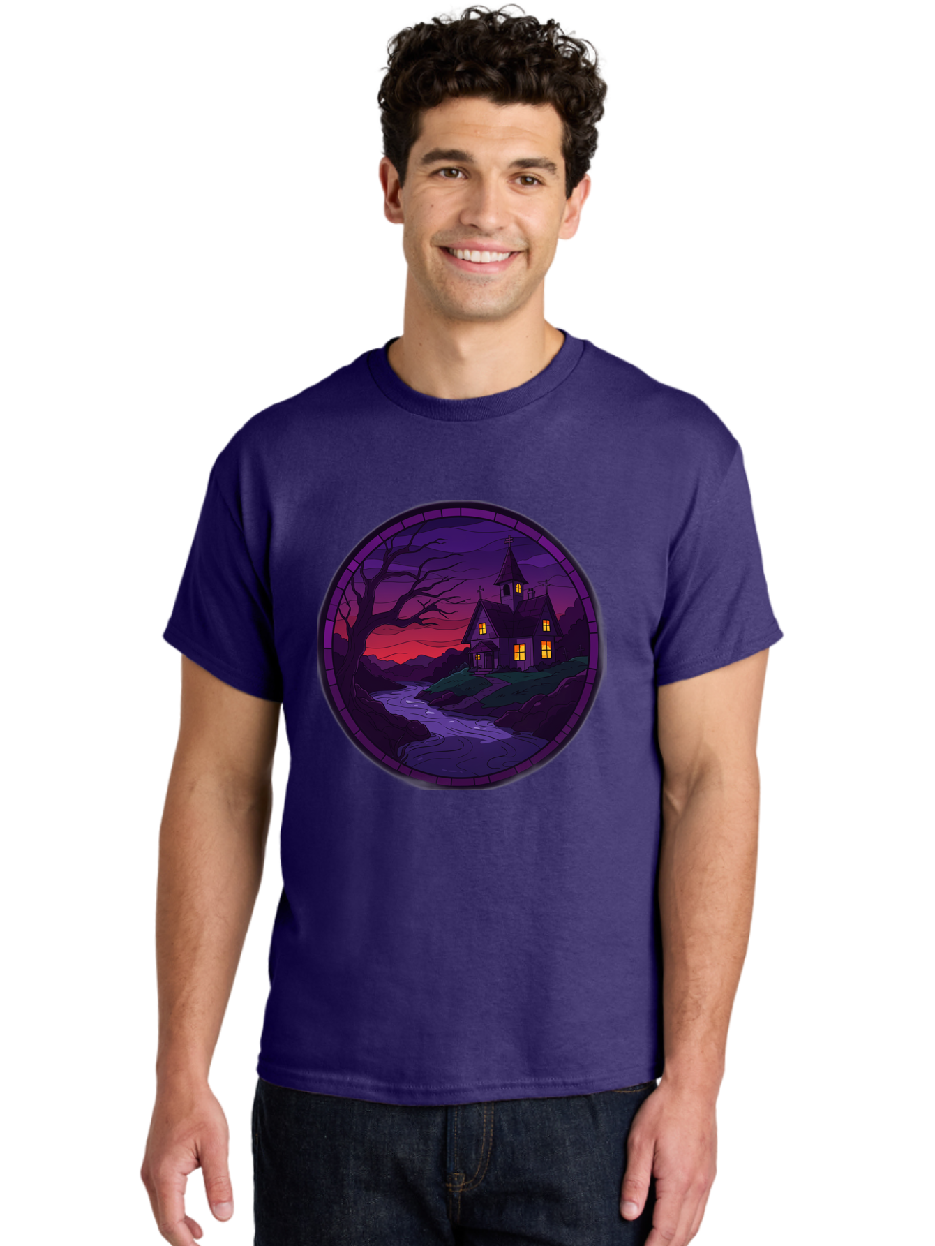 Creepy-Church-By-River Men'S Graphic Tee, 100% Cotton, Comfortable Casual Summer Wear, Machine Washable, Vintage Camera, Old Camera, Antique Camera, Black Camera, Classic Photography, Photography Equipment, Nostalgic Device, Film Camera, Bag358