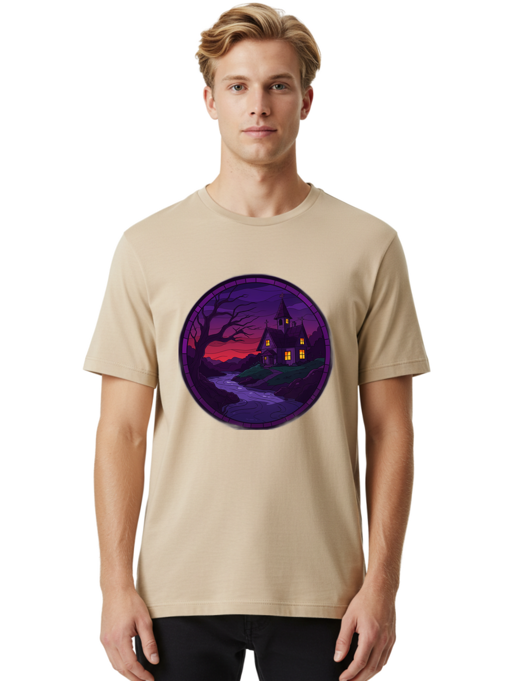 Creepy-Church-By-River Men'S Graphic Tee, 100% Cotton, Comfortable Casual Summer Wear, Machine Washable, Vintage Camera, Old Camera, Antique Camera, Black Camera, Classic Photography, Photography Equipment, Nostalgic Device, Film Camera, Bag358