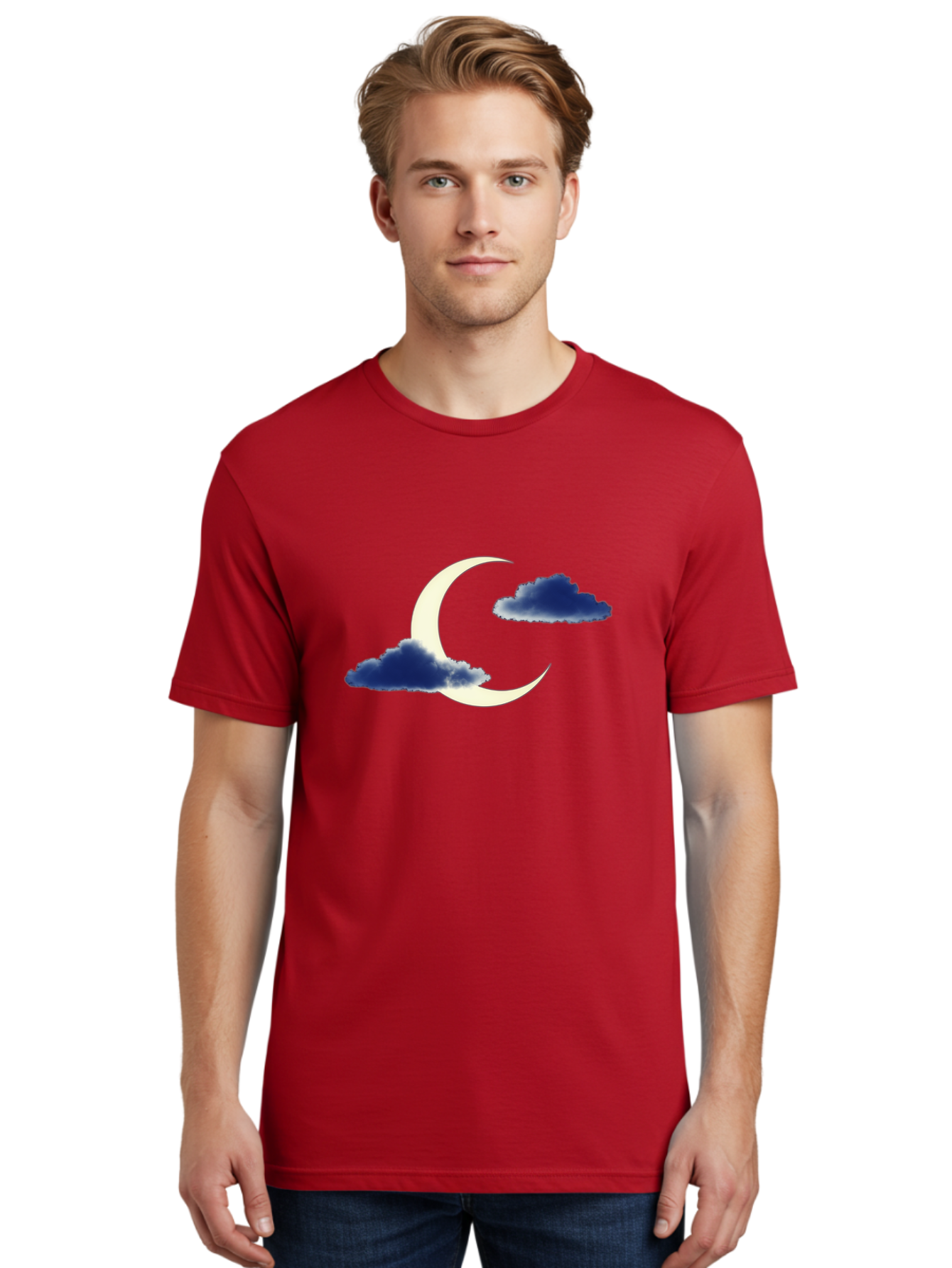 Crescent-Moon-With-Clouds Men'S Graphic Tee, 100% Cotton, Comfortable Casual Summer Wear, Machine Washable, Vintage Camera, Old Camera, Antique Camera, Black Camera, Classic Photography, Photography Equipment, Nostalgic Device, Film Camera, Bag362
