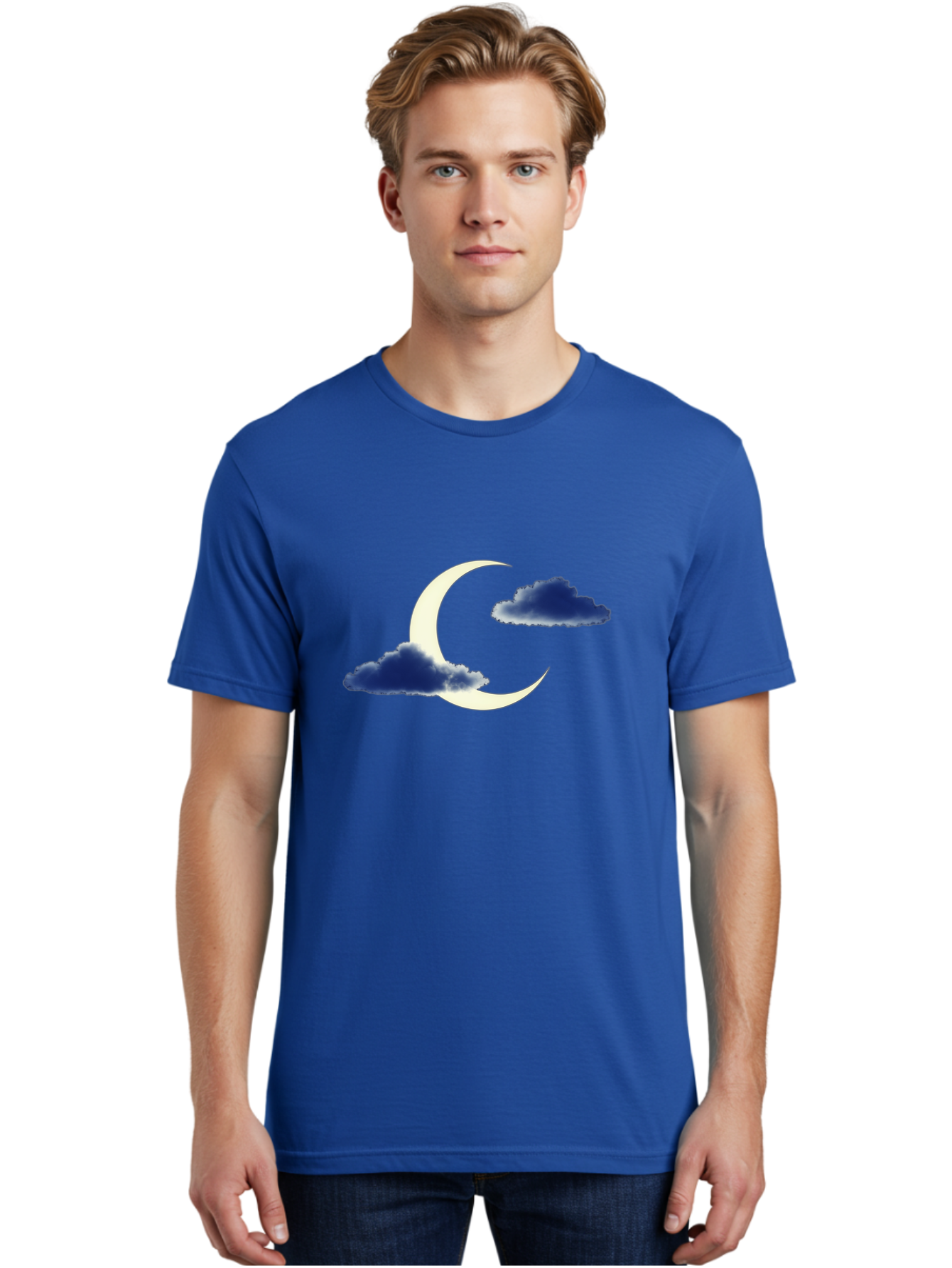 Crescent-Moon-With-Clouds Men'S Graphic Tee, 100% Cotton, Comfortable Casual Summer Wear, Machine Washable, Vintage Camera, Old Camera, Antique Camera, Black Camera, Classic Photography, Photography Equipment, Nostalgic Device, Film Camera, Bag362