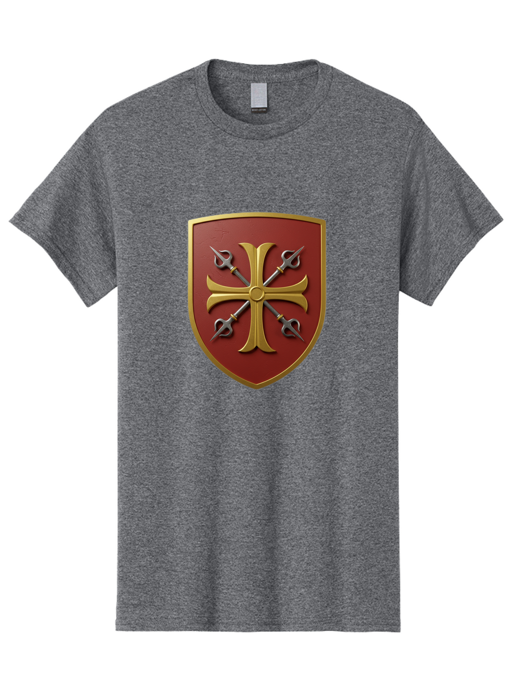Crossed-Swords-And-Cross-Emblem Men'S Graphic Tee, 100% Cotton, Comfortable Casual Summer Wear, Machine Washable, Vintage Camera, Old Camera, Antique Camera, Black Camera, Classic Photography, Photography Equipment, Nostalgic Device, Bag364