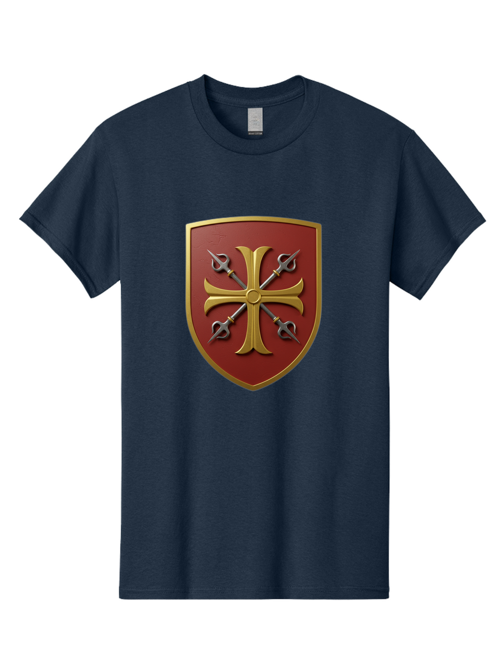 Crossed-Swords-And-Cross-Emblem Men'S Graphic Tee, 100% Cotton, Comfortable Casual Summer Wear, Machine Washable, Vintage Camera, Old Camera, Antique Camera, Black Camera, Classic Photography, Photography Equipment, Nostalgic Device, Bag364