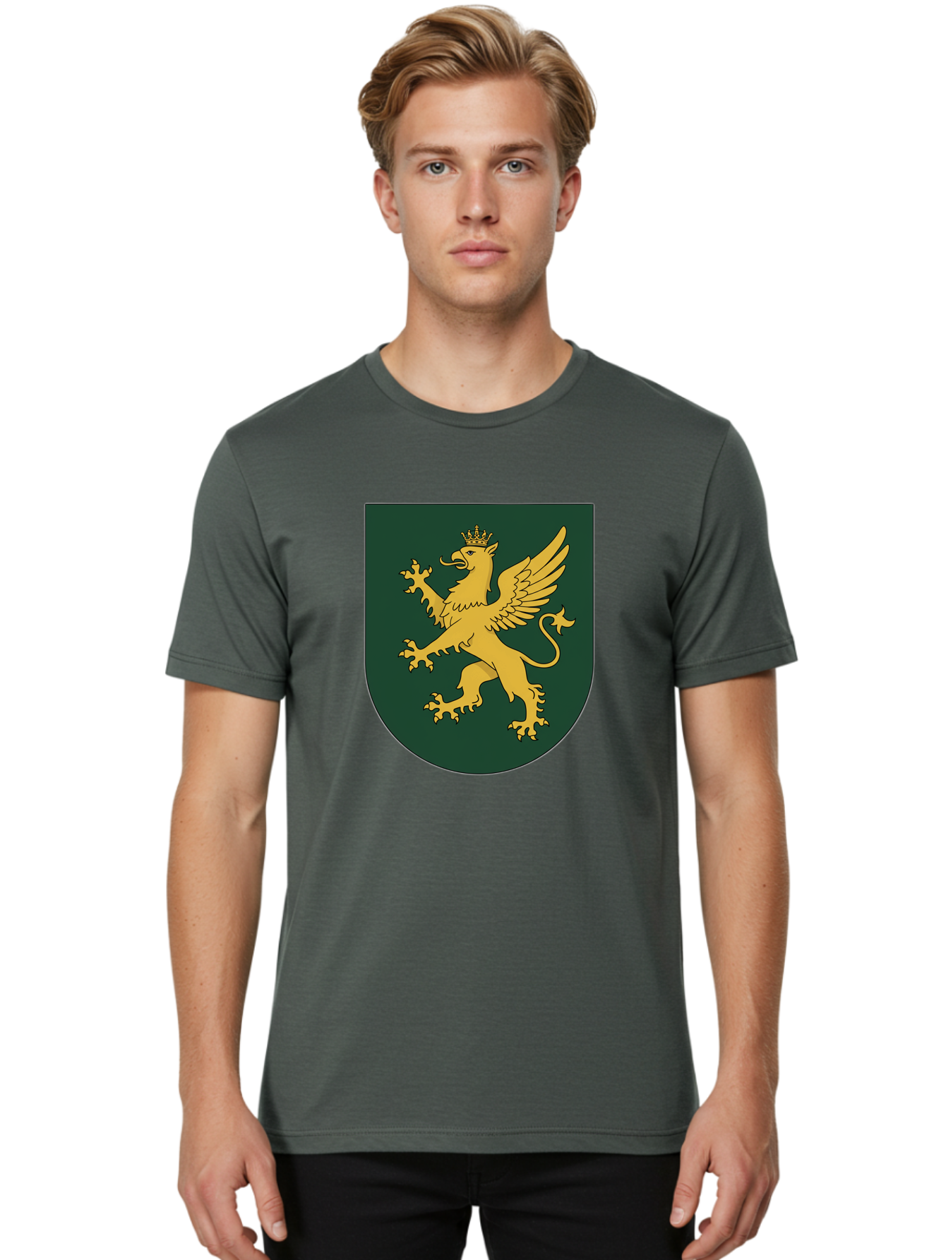 Crowned-Griffin Men'S Graphic Tee, 100% Cotton, Comfortable Casual Summer Wear, Machine Washable, Vintage Camera, Old Camera, Antique Camera, Black Camera, Classic Photography, Photography Equipment, Nostalgic Device, Film Camera, Camera Art Bag366