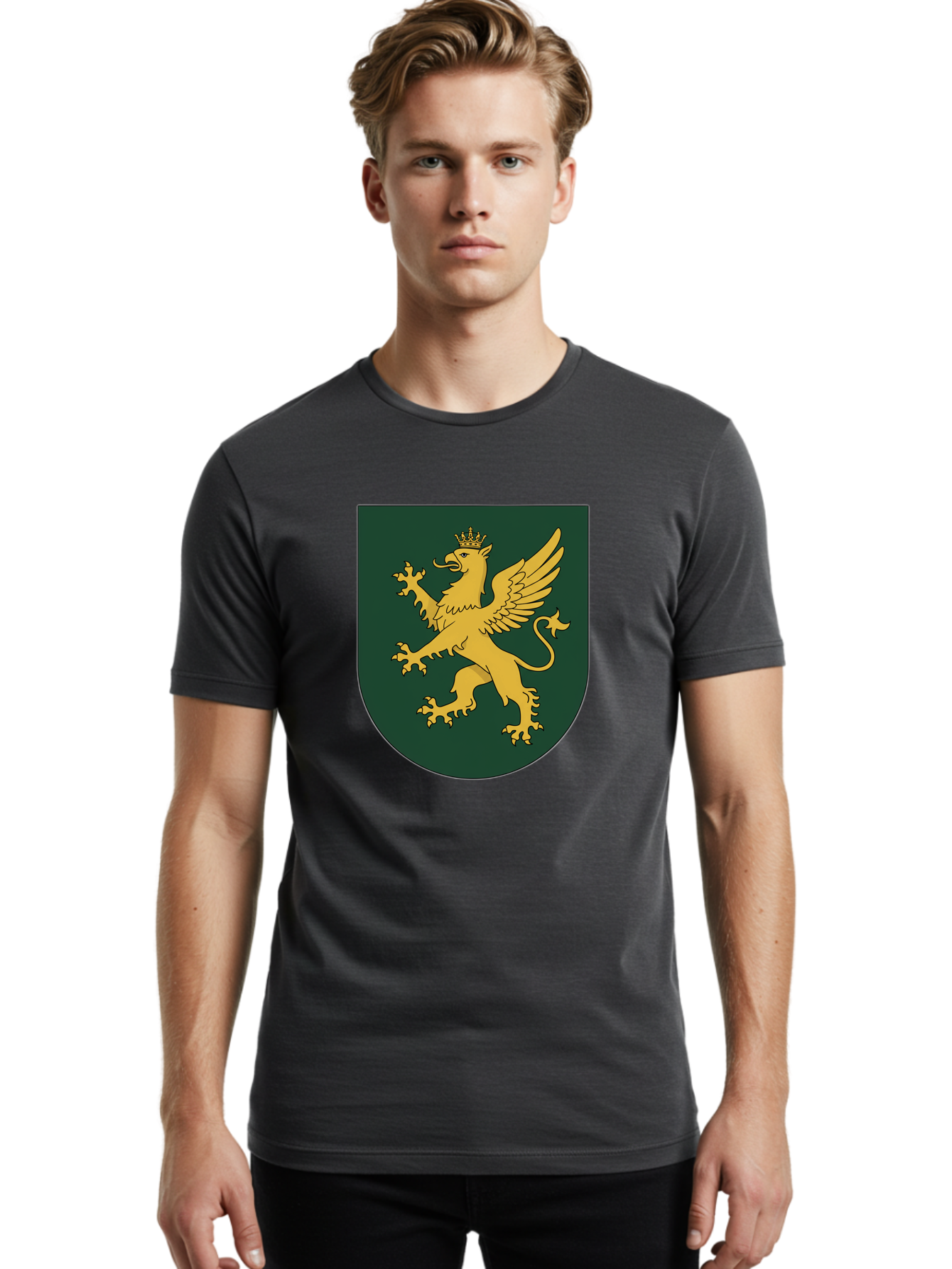 Crowned-Griffin Men'S Graphic Tee, 100% Cotton, Comfortable Casual Summer Wear, Machine Washable, Vintage Camera, Old Camera, Antique Camera, Black Camera, Classic Photography, Photography Equipment, Nostalgic Device, Film Camera, Camera Art Bag366
