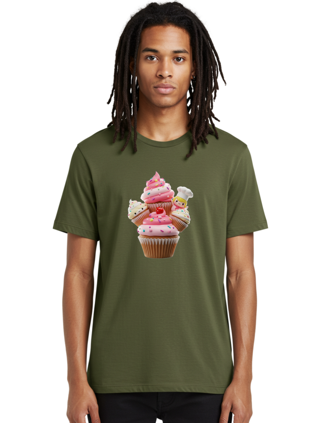 Cupcake-With-Chef Men'S Graphic Tee, 100% Cotton, Comfortable Casual Summer Wear, Machine Washable, Vintage Camera, Old Camera, Antique Camera, Black Camera, Classic Photography, Photography Equipment, Nostalgic Device, Film Camera, Camera Art Bag372