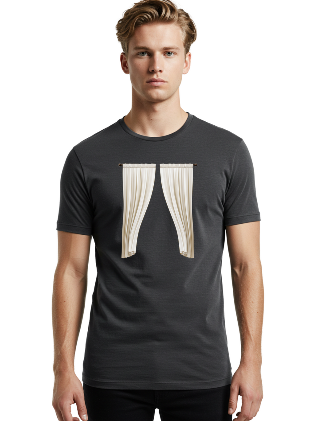 Curtain Men'S Graphic Tee, 100% Cotton, Comfortable Casual Summer Wear, Machine Washable, Vintage Camera, Old Camera, Antique Camera, Black Camera, Classic Photography, Photography Equipment, Nostalgic Device, Film Camera, Camera Art Bag374