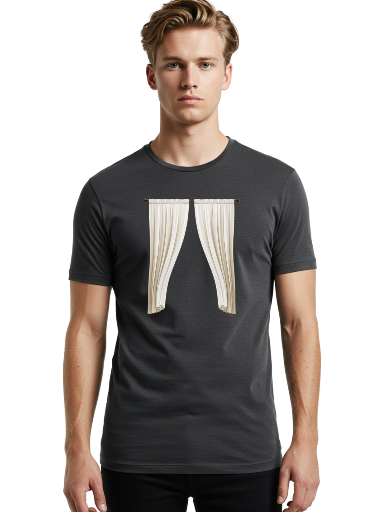 Curtain Men'S Graphic Tee, 100% Cotton, Comfortable Casual Summer Wear, Machine Washable, Vintage Camera, Old Camera, Antique Camera, Black Camera, Classic Photography, Photography Equipment, Nostalgic Device, Film Camera, Camera Art Bag374