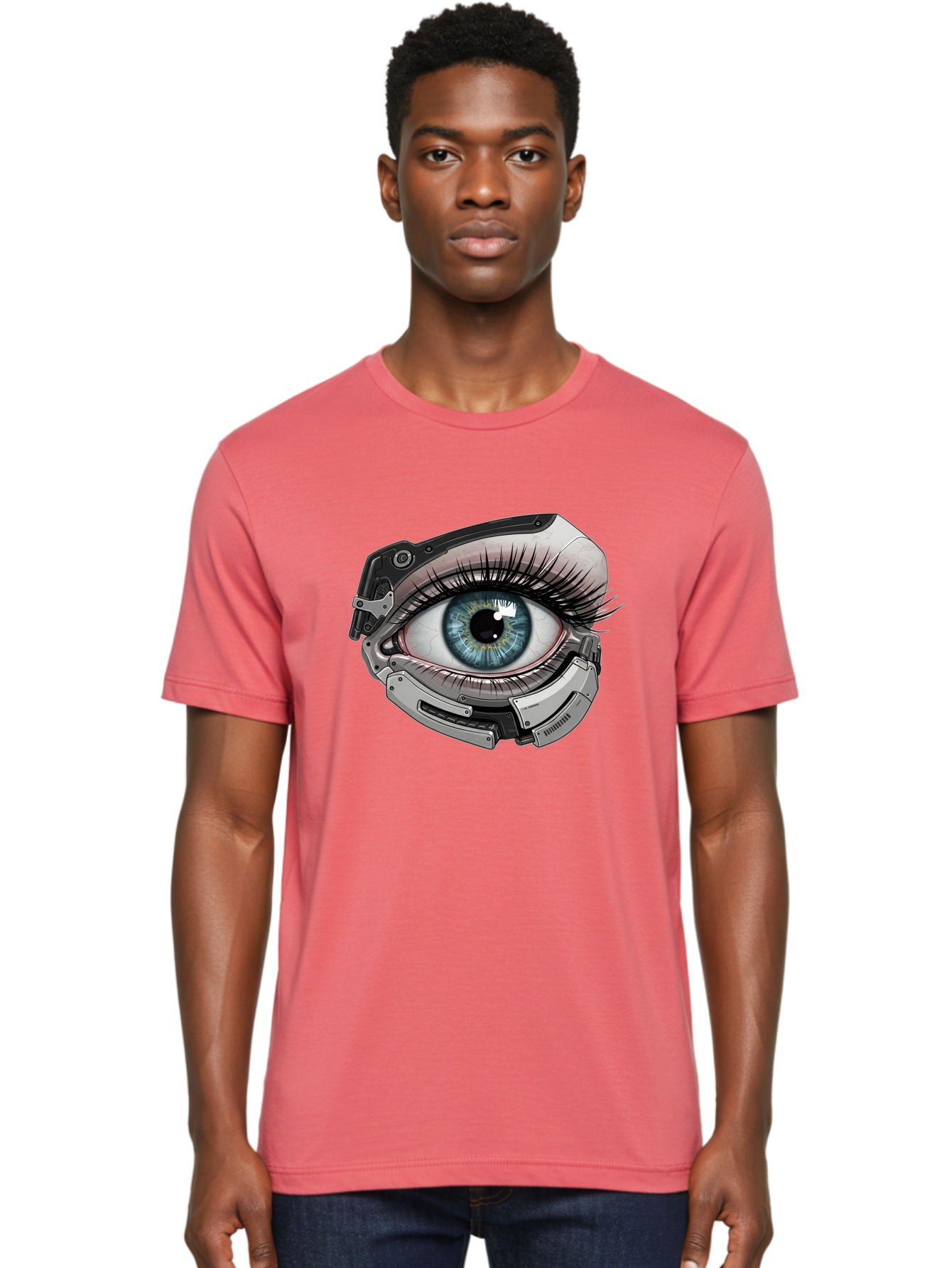 Cyborg-Eye Men'S Graphic Tee, 100% Cotton, Comfortable Casual Summer Wear, Machine Washable, Vintage Camera, Old Camera, Antique Camera, Black Camera, Classic Photography, Photography Equipment, Nostalgic Device, Film Camera, Camera Art Bag376