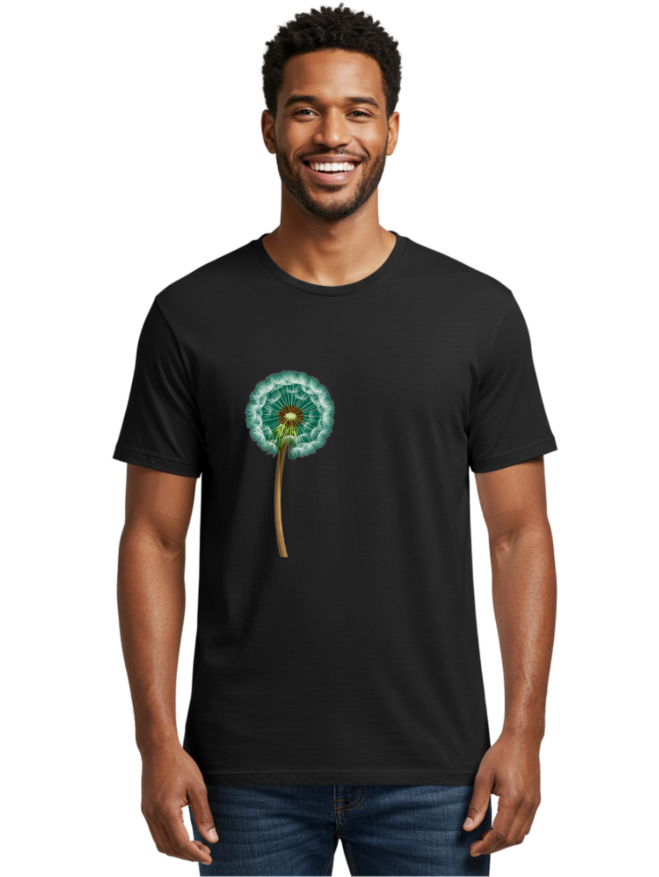 Dandelion-Seed-Head Men'S Graphic Tee, 100% Cotton, Comfortable Casual Summer Wear, Machine Washable, Vintage Camera, Old Camera, Antique Camera, Black Camera, Classic Photography, Photography Equipment, Nostalgic Device, Film Camera, Bag379