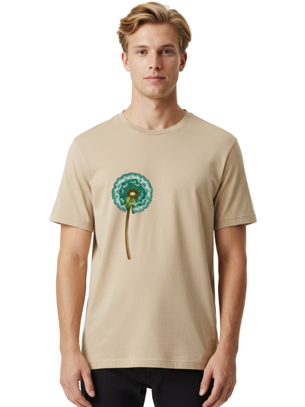 Dandelion-Seed-Head Men'S Graphic Tee, 100% Cotton, Comfortable Casual Summer Wear, Machine Washable, Vintage Camera, Old Camera, Antique Camera, Black Camera, Classic Photography, Photography Equipment, Nostalgic Device, Film Camera, Bag379