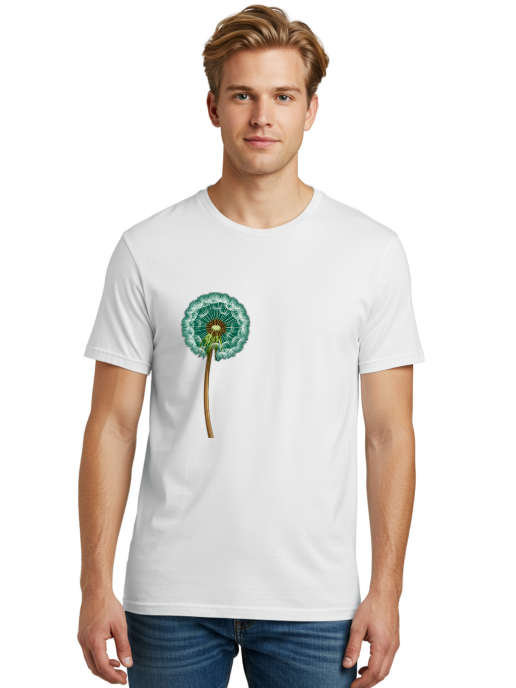 Dandelion-Seed-Head Men'S Graphic Tee, 100% Cotton, Comfortable Casual Summer Wear, Machine Washable, Vintage Camera, Old Camera, Antique Camera, Black Camera, Classic Photography, Photography Equipment, Nostalgic Device, Film Camera, Bag379
