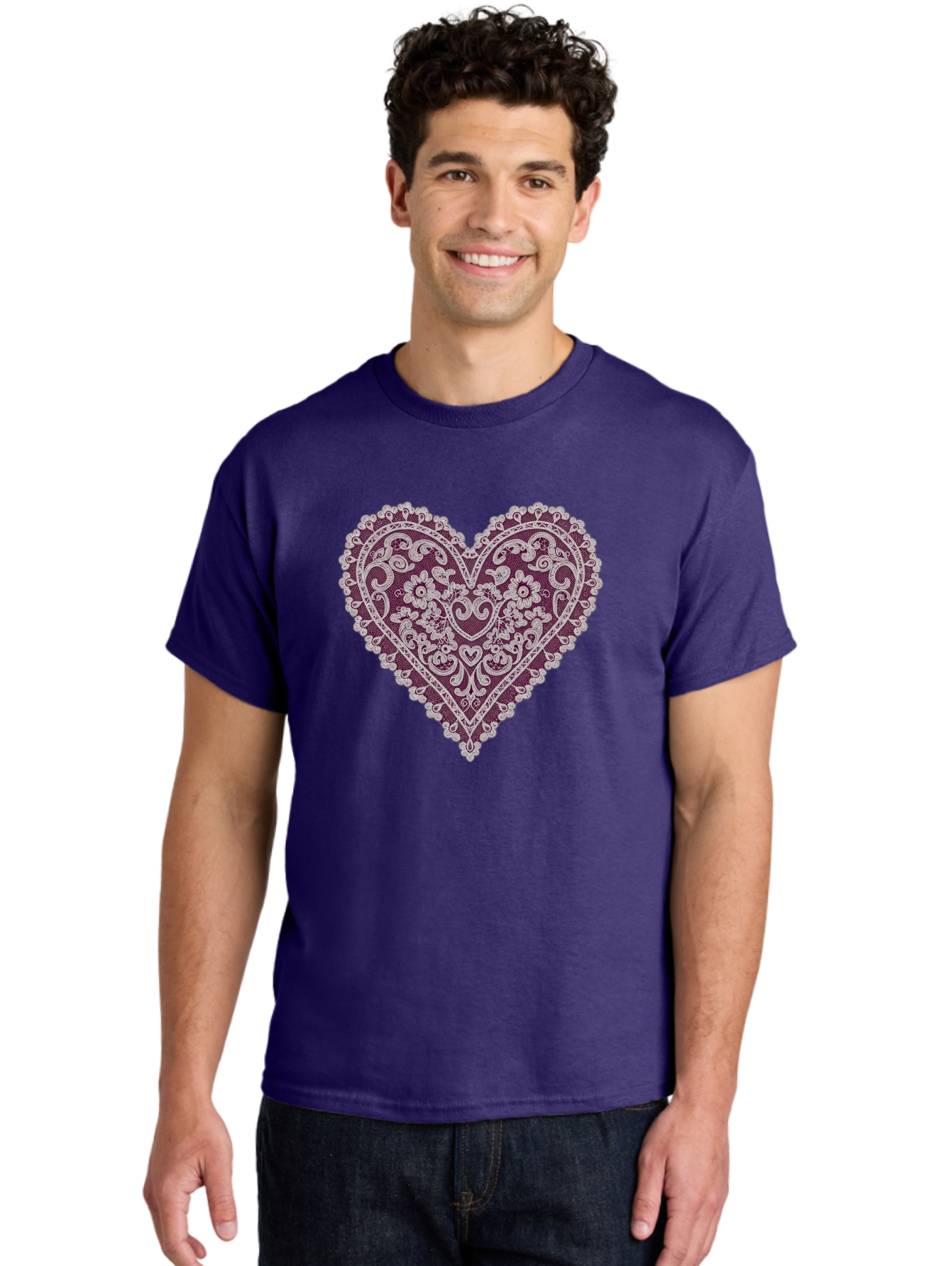Decorative-Heart-Lace Men'S Graphic Tee, 100% Cotton, Comfortable Casual Summer Wear, Machine Washable, Vintage Camera, Old Camera, Antique Camera, Black Camera, Classic Photography, Photography Equipment, Nostalgic Device, Film Camera, Bag385