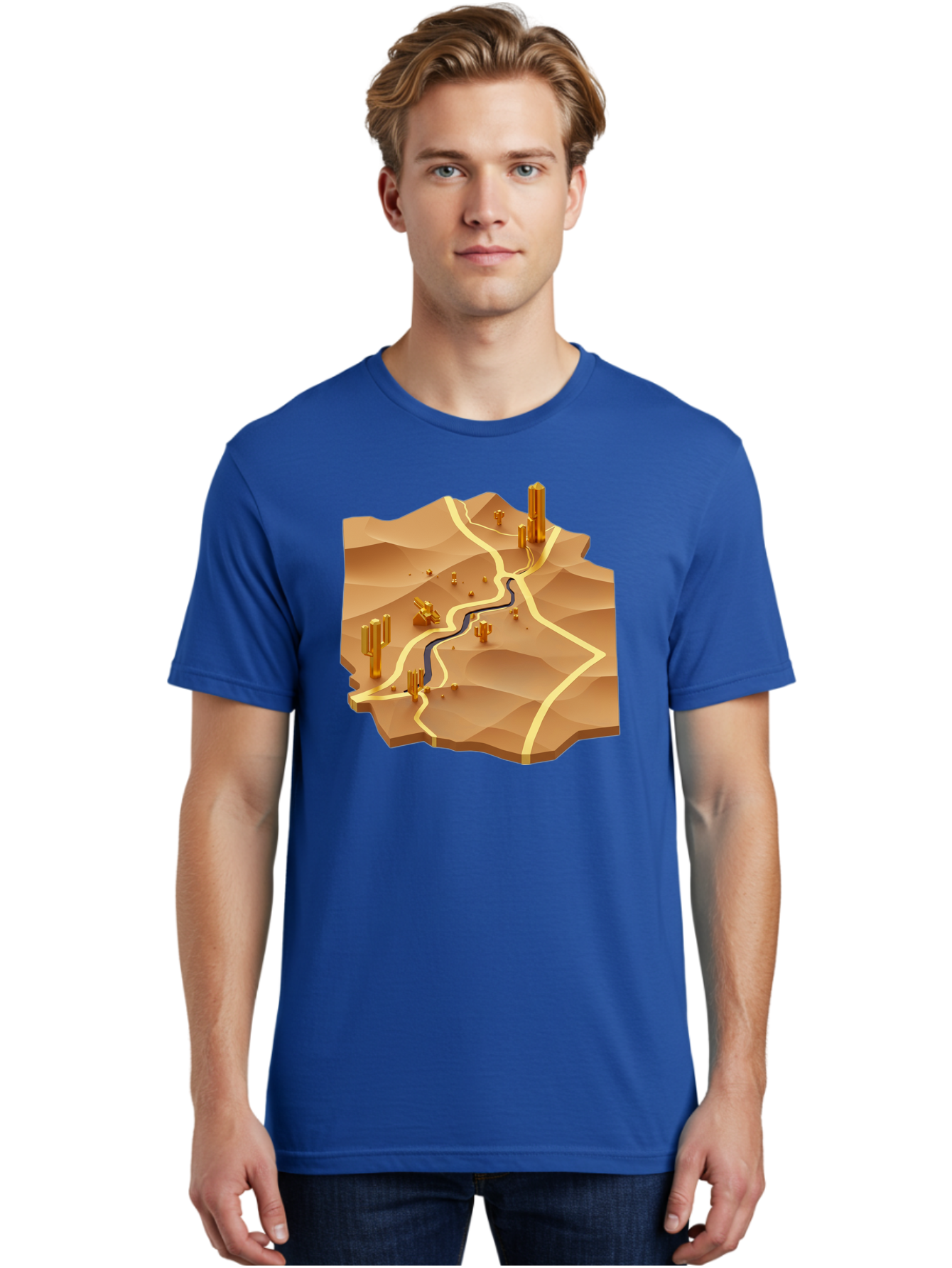 Desert-Landscape-Isometric-Map Men'S Graphic Tee, 100% Cotton, Comfortable Casual Summer Wear, Machine Washable, Vintage Camera, Old Camera, Antique Camera, Black Camera, Classic Photography, Photography Equipment, Nostalgic Device, Bag388