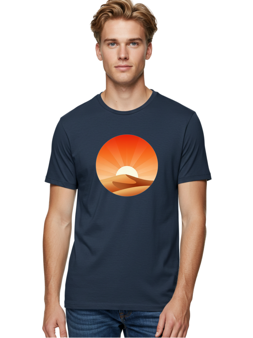 Desert-Sunset Men'S Graphic Tee, 100% Cotton, Comfortable Casual Summer Wear, Machine Washable, Vintage Camera, Old Camera, Antique Camera, Black Camera, Classic Photography, Photography Equipment, Nostalgic Device, Film Camera, Camera Art Bag394