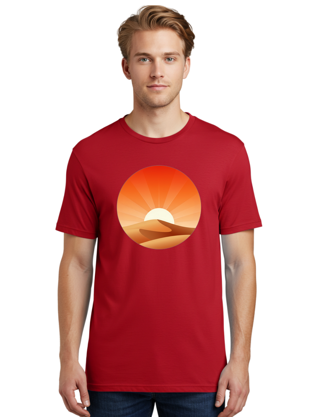 Desert-Sunset Men'S Graphic Tee, 100% Cotton, Comfortable Casual Summer Wear, Machine Washable, Vintage Camera, Old Camera, Antique Camera, Black Camera, Classic Photography, Photography Equipment, Nostalgic Device, Film Camera, Camera Art Bag394