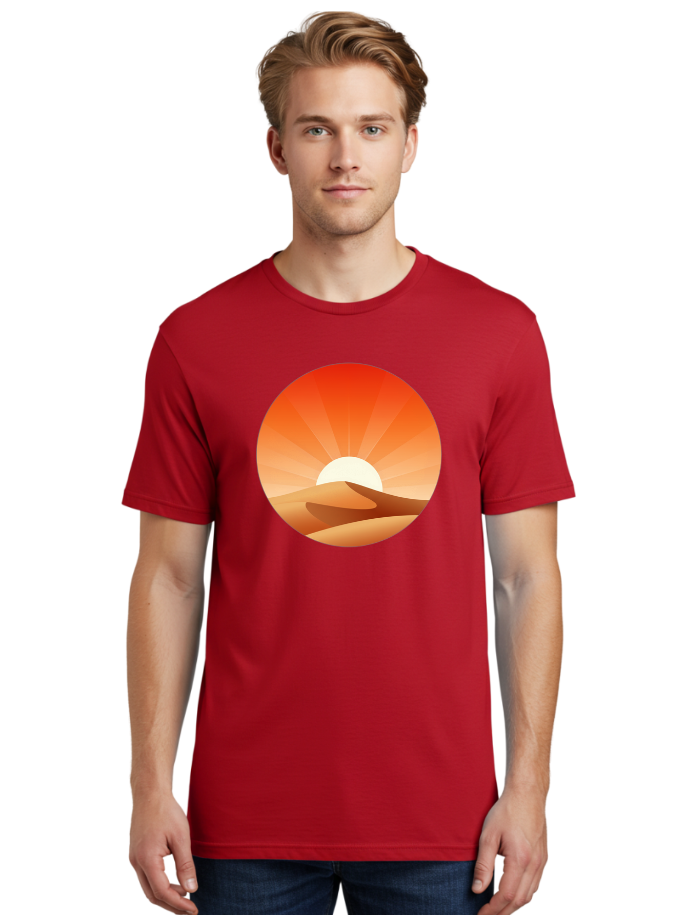 Desert-Sunset Men'S Graphic Tee, 100% Cotton, Comfortable Casual Summer Wear, Machine Washable, Vintage Camera, Old Camera, Antique Camera, Black Camera, Classic Photography, Photography Equipment, Nostalgic Device, Film Camera, Camera Art Bag394