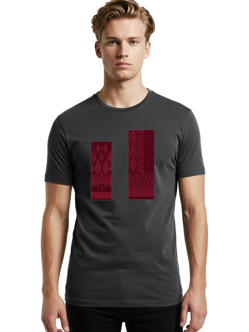 Diamond-Patterned-Rectangles Men'S Graphic Tee, 100% Cotton, Comfortable Casual Summer Wear, Machine Washable, Vintage Camera, Old Camera, Antique Camera, Black Camera, Classic Photography, Photography Equipment, Nostalgic Device, Film Camera, Bag397