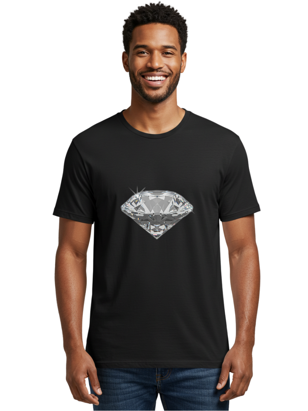 Diamond Men'S Graphic Tee, 100% Cotton, Comfortable Casual Summer Wear, Machine Washable, Vintage Camera, Old Camera, Antique Camera, Black Camera, Classic Photography, Photography Equipment, Nostalgic Device, Film Camera, Camera Art Bag399
