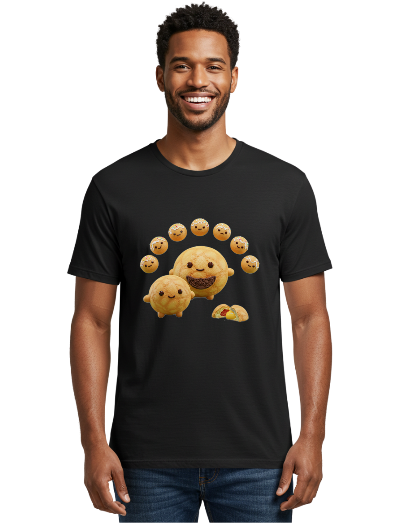 Donuts-With-Faces Men'S Graphic Tee, 100% Cotton, Comfortable Casual Summer Wear, Machine Washable, Vintage Camera, Old Camera, Antique Camera, Black Camera, Classic Photography, Photography Equipment, Nostalgic Device, Film Camera, Camera Art Bag403