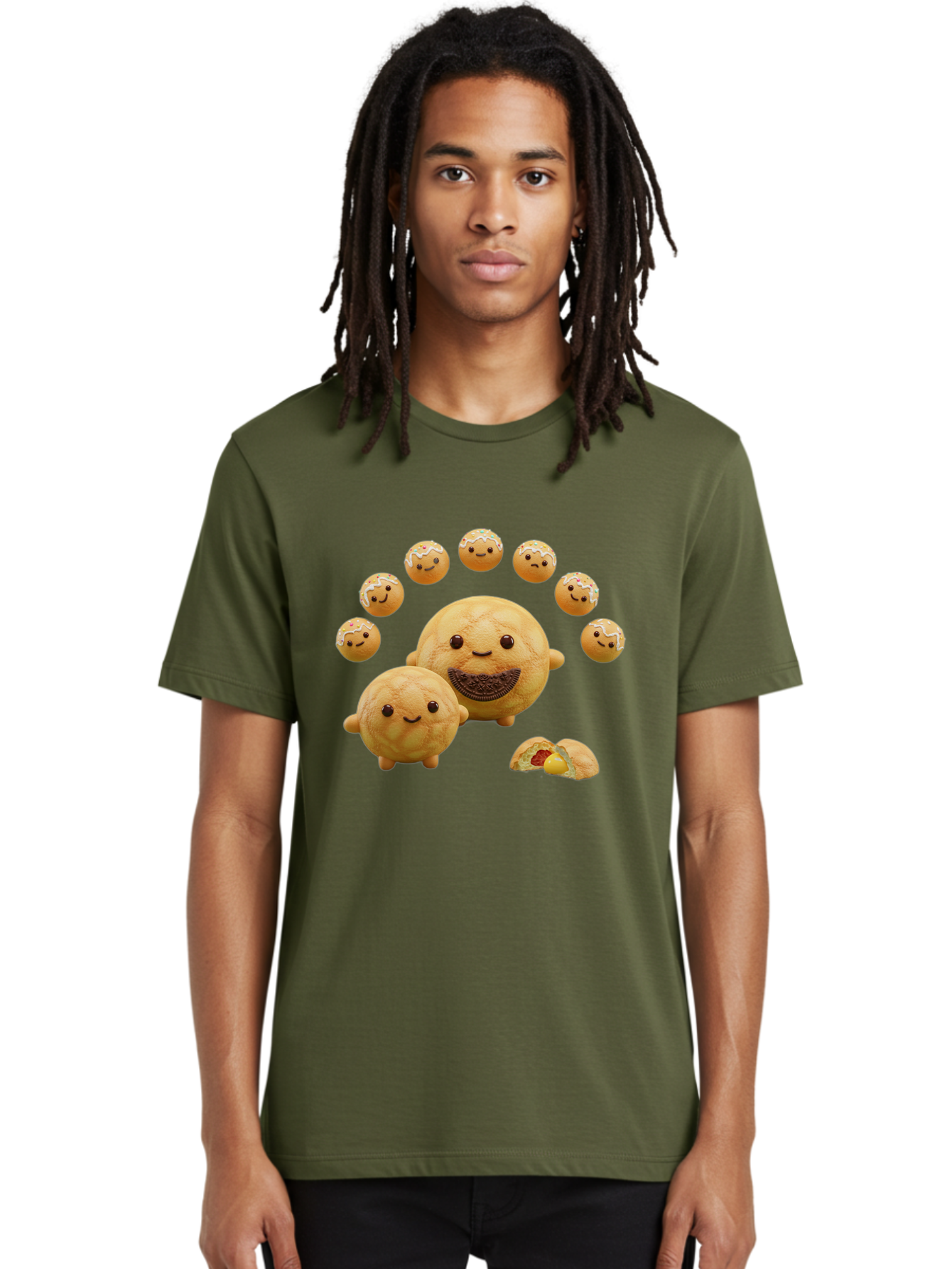 Donuts-With-Faces Men'S Graphic Tee, 100% Cotton, Comfortable Casual Summer Wear, Machine Washable, Vintage Camera, Old Camera, Antique Camera, Black Camera, Classic Photography, Photography Equipment, Nostalgic Device, Film Camera, Camera Art Bag403