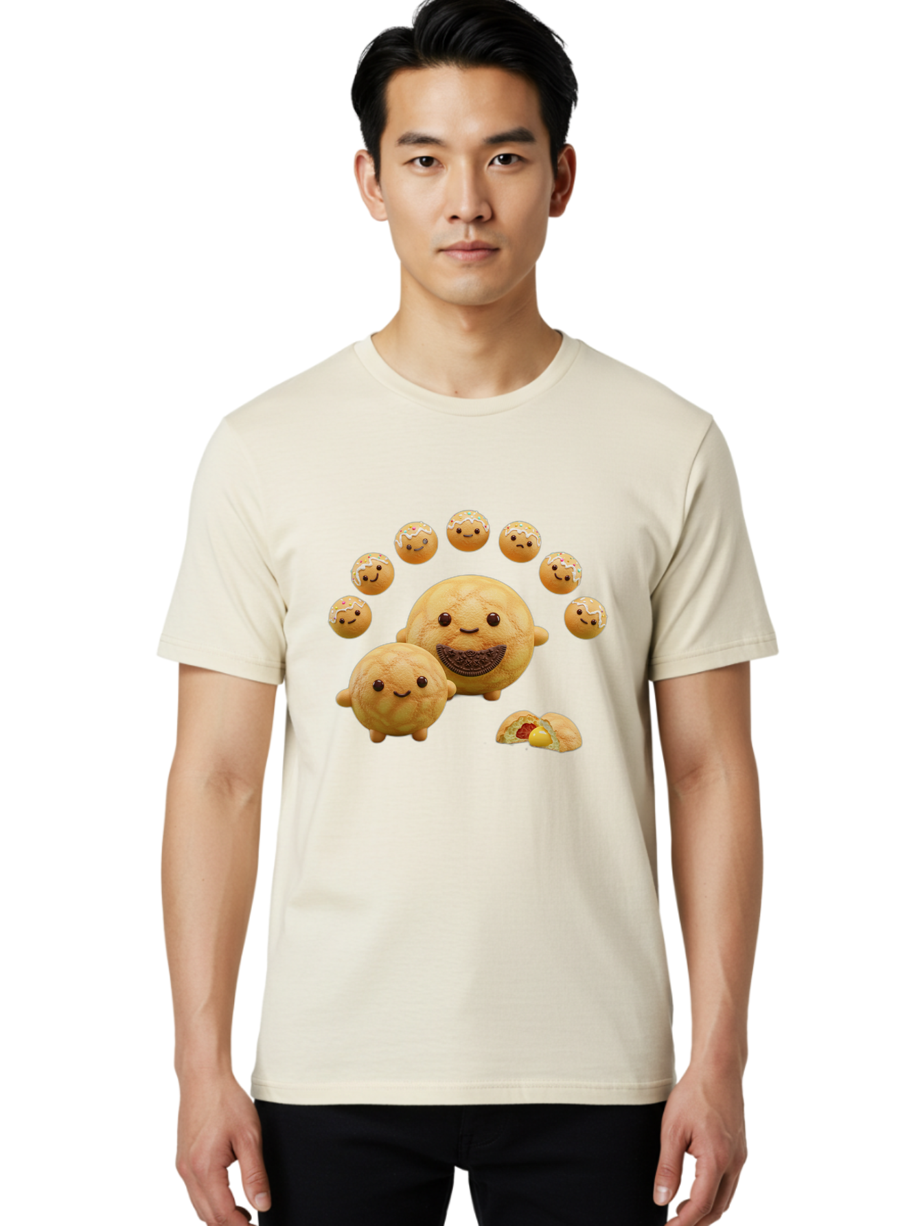 Donuts-With-Faces Men'S Graphic Tee, 100% Cotton, Comfortable Casual Summer Wear, Machine Washable, Vintage Camera, Old Camera, Antique Camera, Black Camera, Classic Photography, Photography Equipment, Nostalgic Device, Film Camera, Camera Art Bag403