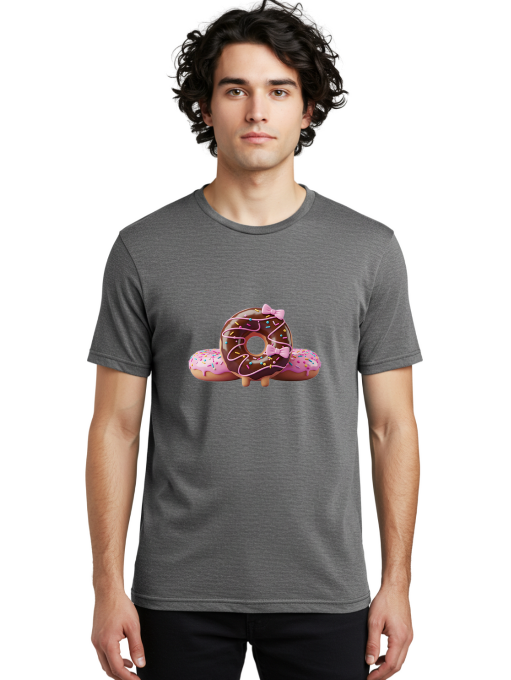 Donuts Men'S Graphic Tee, 100% Cotton, Comfortable Casual Summer Wear, Machine Washable, Vintage Camera, Old Camera, Antique Camera, Black Camera, Classic Photography, Photography Equipment, Nostalgic Device, Film Camera, Camera Art Bag404