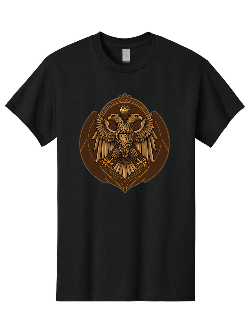 Double-Headed-Eagle-Crest Men'S Graphic Tee, 100% Cotton, Comfortable Casual Summer Wear, Machine Washable, Vintage Camera, Old Camera, Antique Camera, Black Camera, Classic Photography, Photography Equipment, Nostalgic Device, Film Camera, Bag410