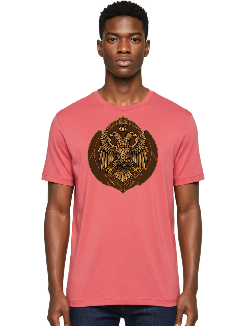 Double-Headed-Eagle-Crest Men'S Graphic Tee, 100% Cotton, Comfortable Casual Summer Wear, Machine Washable, Vintage Camera, Old Camera, Antique Camera, Black Camera, Classic Photography, Photography Equipment, Nostalgic Device, Film Camera, Bag410