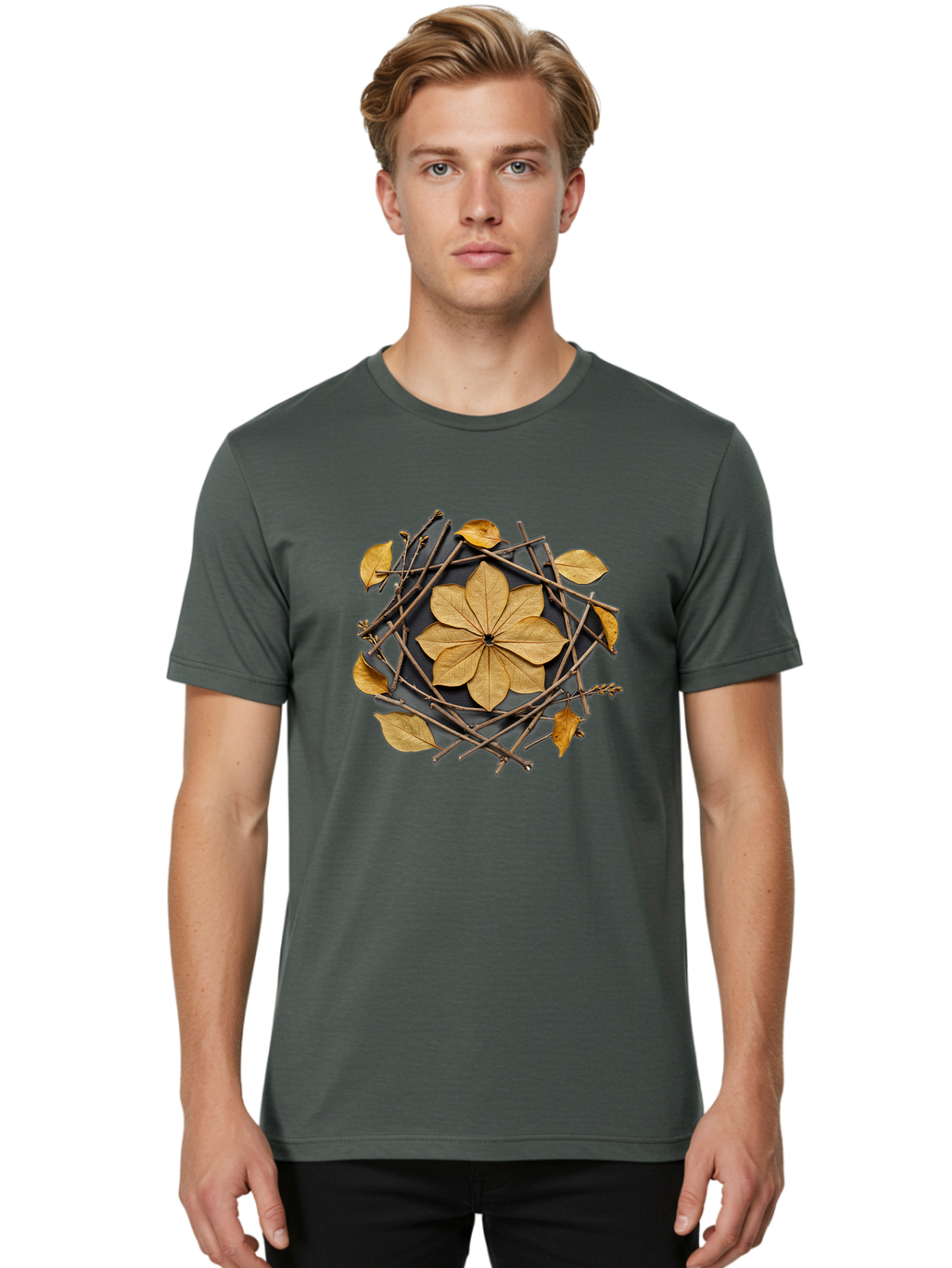 Dried-Leaves-And-Twigs Men'S Graphic Tee, 100% Cotton, Comfortable Casual Summer Wear, Machine Washable, Vintage Camera, Old Camera, Antique Camera, Black Camera, Classic Photography, Photography Equipment, Nostalgic Device, Film Camera, Bag416