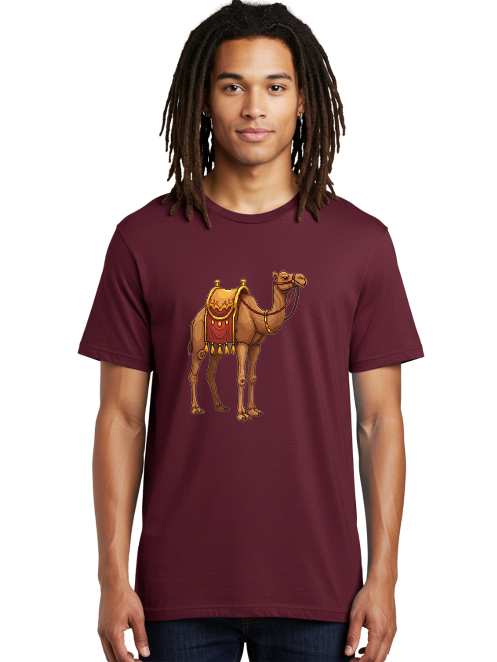 Dromedary-Camel Men'S Graphic Tee, 100% Cotton, Comfortable Casual Summer Wear, Machine Washable, Vintage Camera, Old Camera, Antique Camera, Black Camera, Classic Photography, Photography Equipment, Nostalgic Device, Film Camera, Camera Art Bag417