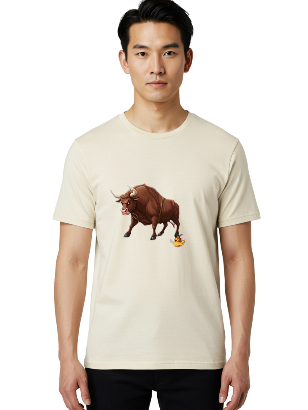 Duck-Riding-Bull Men'S Graphic Tee, 100% Cotton, Comfortable Casual Summer Wear, Machine Washable, Vintage Camera, Old Camera, Antique Camera, Black Camera, Classic Photography, Photography Equipment, Nostalgic Device, Film Camera, Camera Art Bag418