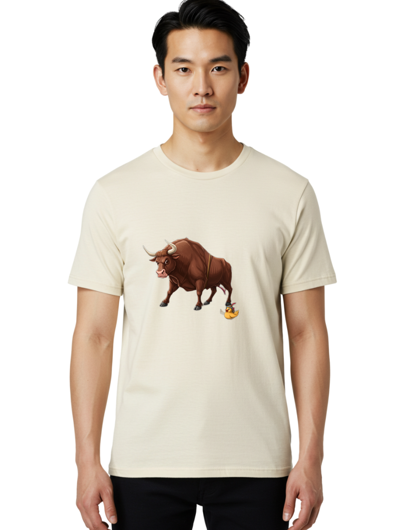 Duck-Riding-Bull Men'S Graphic Tee, 100% Cotton, Comfortable Casual Summer Wear, Machine Washable, Vintage Camera, Old Camera, Antique Camera, Black Camera, Classic Photography, Photography Equipment, Nostalgic Device, Film Camera, Camera Art Bag418