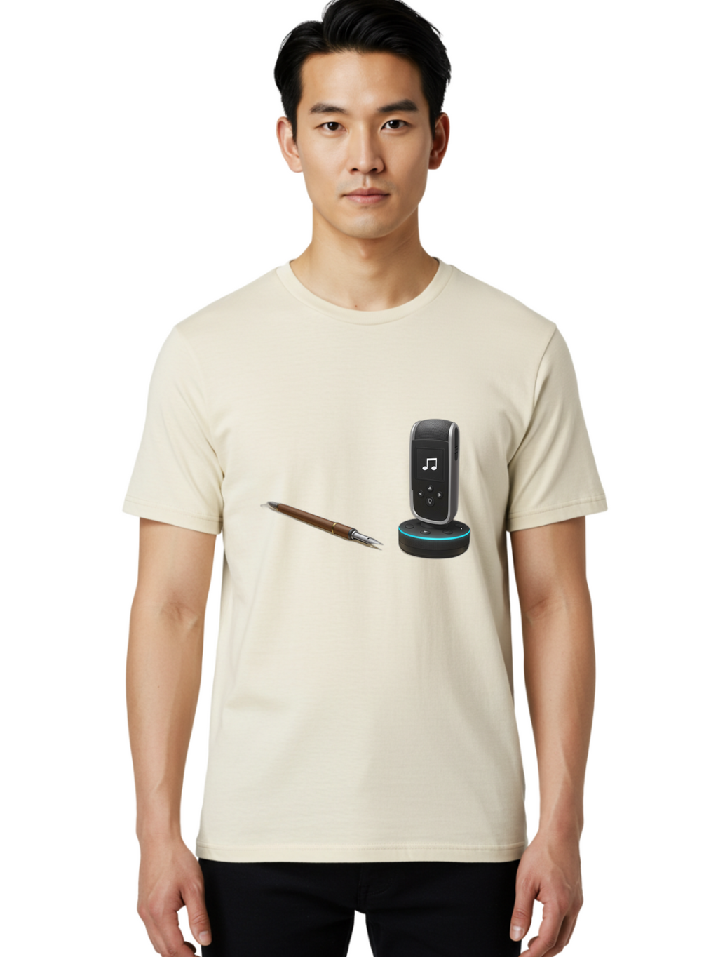 Echo-Pen Men'S Graphic Tee, 100% Cotton, Comfortable Casual Summer Wear, Machine Washable, Vintage Camera, Old Camera, Antique Camera, Black Camera, Classic Photography, Photography Equipment, Nostalgic Device, Film Camera, Camera Art Bag419