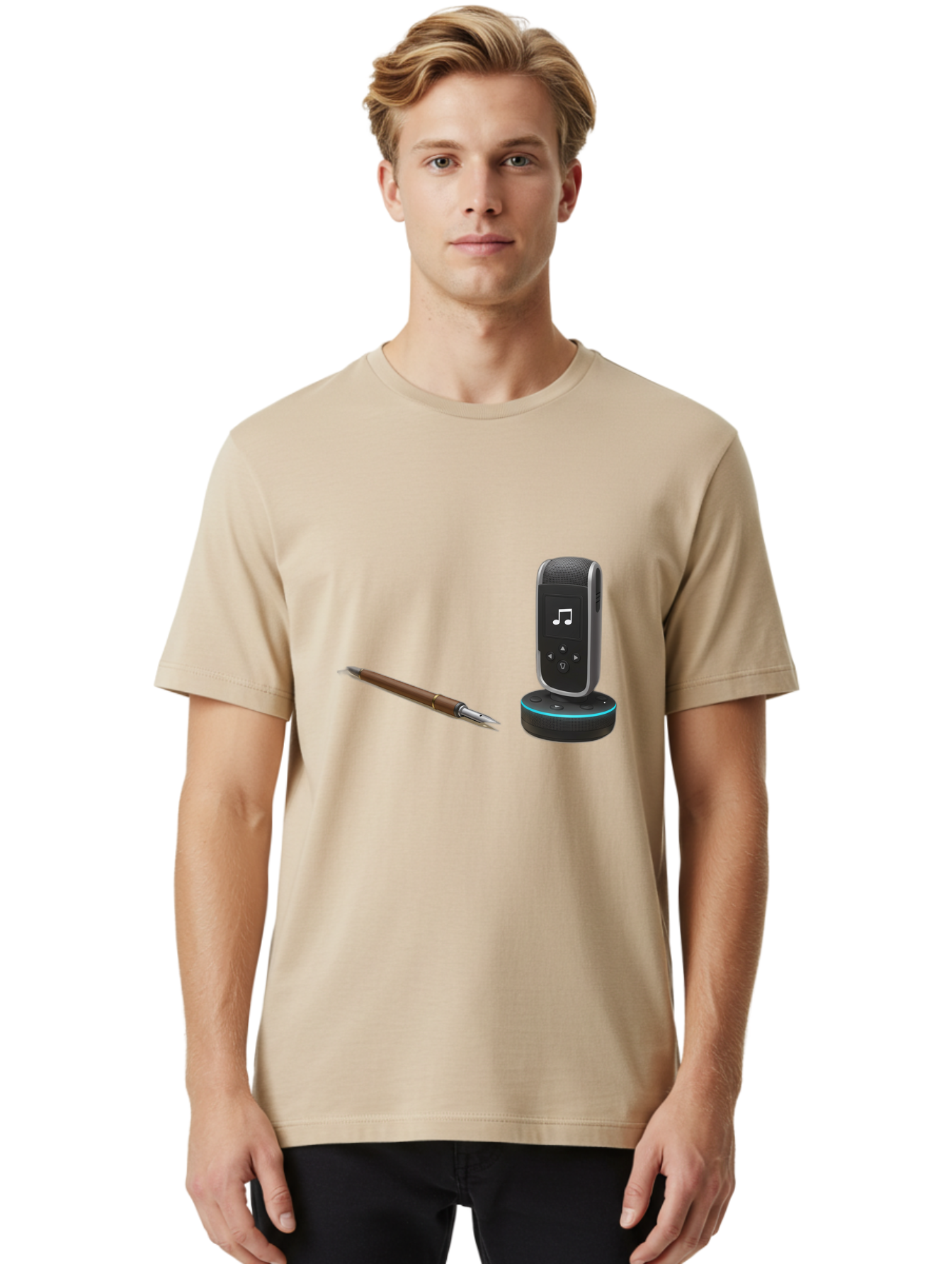 Echo-Pen Men'S Graphic Tee, 100% Cotton, Comfortable Casual Summer Wear, Machine Washable, Vintage Camera, Old Camera, Antique Camera, Black Camera, Classic Photography, Photography Equipment, Nostalgic Device, Film Camera, Camera Art Bag419