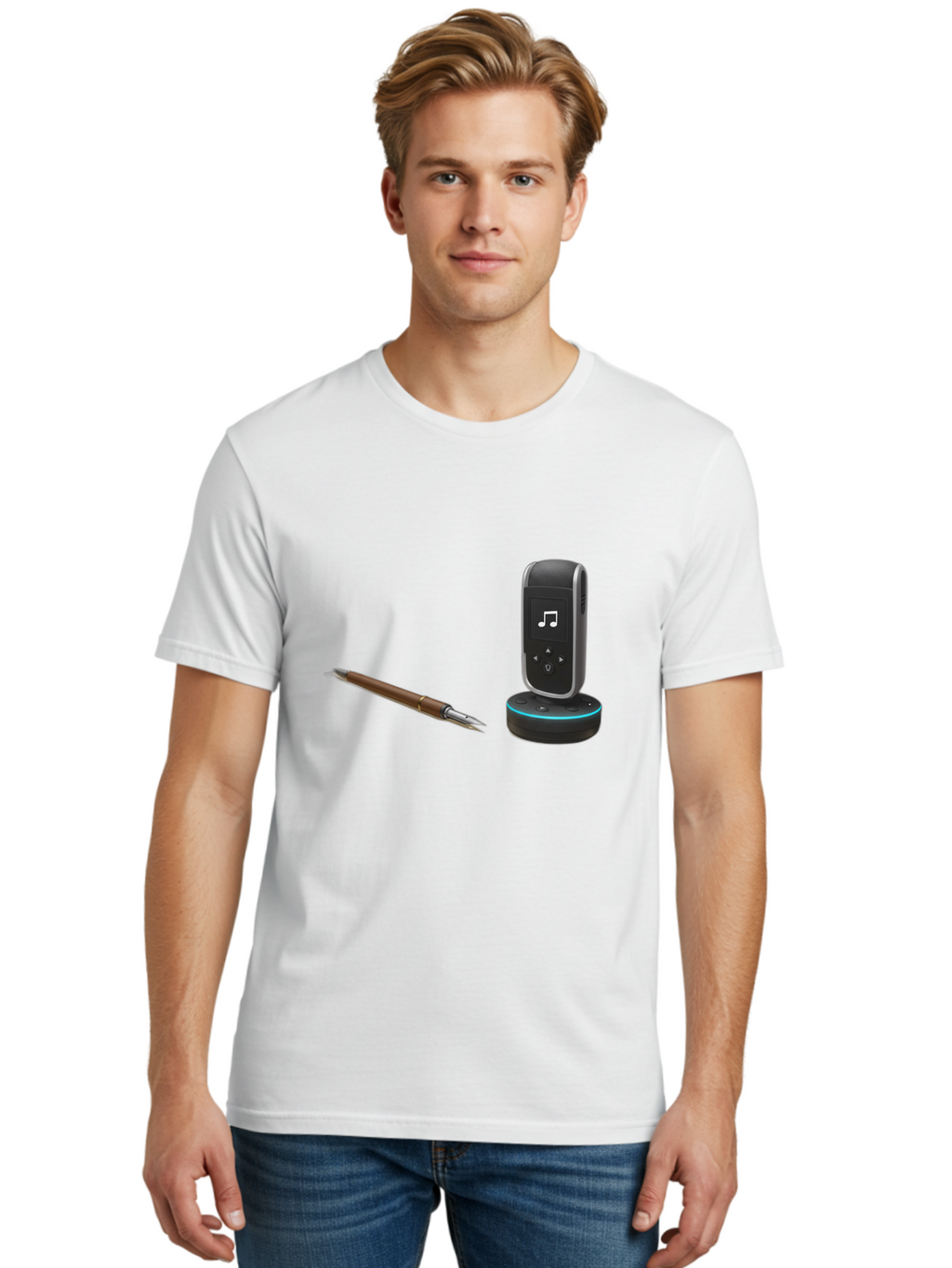 Echo-Pen Men'S Graphic Tee, 100% Cotton, Comfortable Casual Summer Wear, Machine Washable, Vintage Camera, Old Camera, Antique Camera, Black Camera, Classic Photography, Photography Equipment, Nostalgic Device, Film Camera, Camera Art Bag419