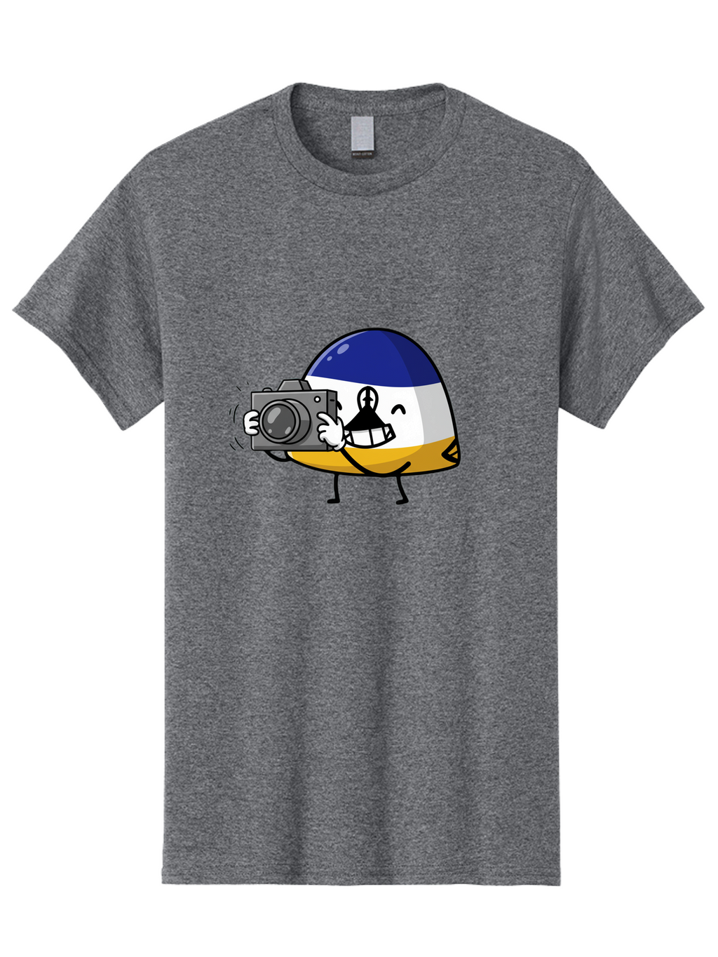 Egg-With-Camera Men'S Graphic Tee, 100% Cotton, Comfortable Casual Summer Wear, Machine Washable, Vintage Camera, Old Camera, Antique Camera, Black Camera, Classic Photography, Photography Equipment, Nostalgic Device, Film Camera, Camera Art Bag422