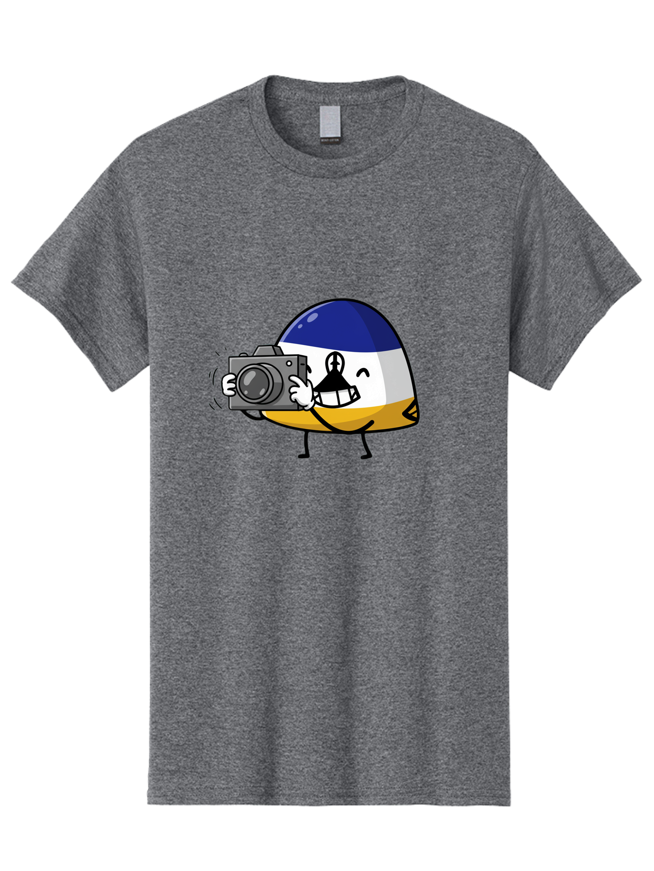 Egg-With-Camera Men'S Graphic Tee, 100% Cotton, Comfortable Casual Summer Wear, Machine Washable, Vintage Camera, Old Camera, Antique Camera, Black Camera, Classic Photography, Photography Equipment, Nostalgic Device, Film Camera, Camera Art Bag422