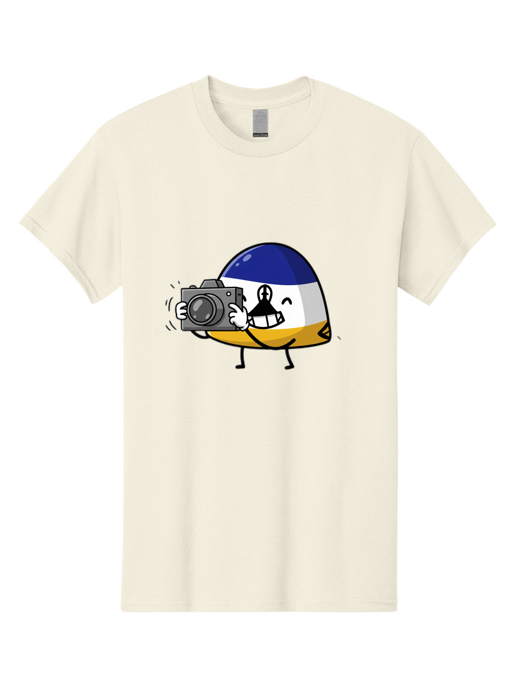 Egg-With-Camera Men'S Graphic Tee, 100% Cotton, Comfortable Casual Summer Wear, Machine Washable, Vintage Camera, Old Camera, Antique Camera, Black Camera, Classic Photography, Photography Equipment, Nostalgic Device, Film Camera, Camera Art Bag422