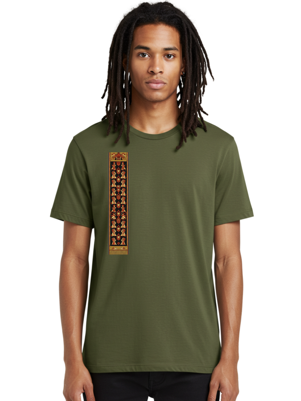 Egyptian-Hieroglyphic-Border Men'S Graphic Tee, 100% Cotton, Comfortable Casual Summer Wear, Machine Washable, Vintage Camera, Old Camera, Antique Camera, Black Camera, Classic Photography, Photography Equipment, Nostalgic Device, Film Camera, Bag423