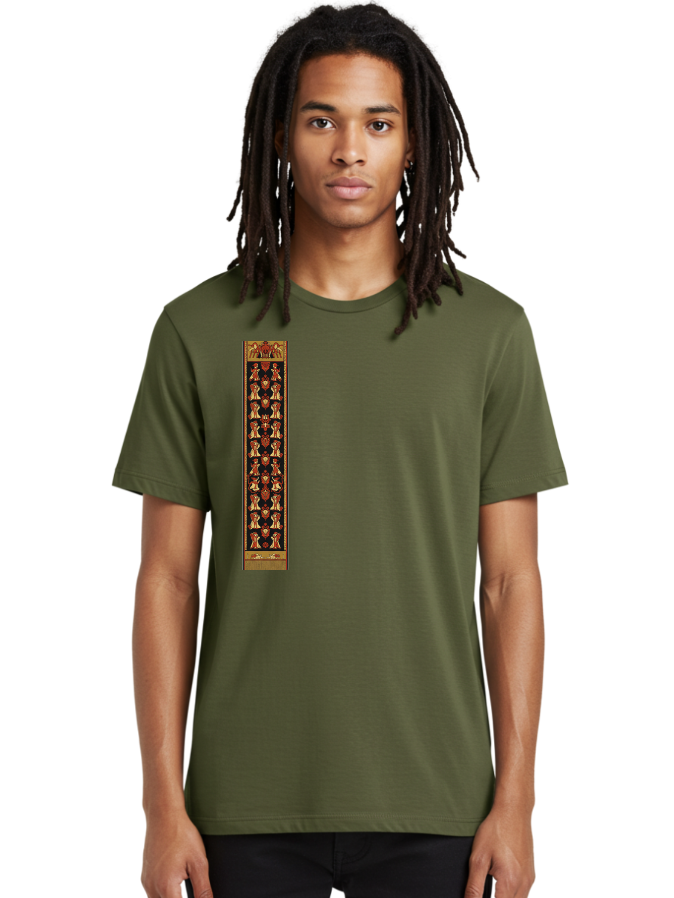 Egyptian-Hieroglyphic-Border Men'S Graphic Tee, 100% Cotton, Comfortable Casual Summer Wear, Machine Washable, Vintage Camera, Old Camera, Antique Camera, Black Camera, Classic Photography, Photography Equipment, Nostalgic Device, Film Camera, Bag423