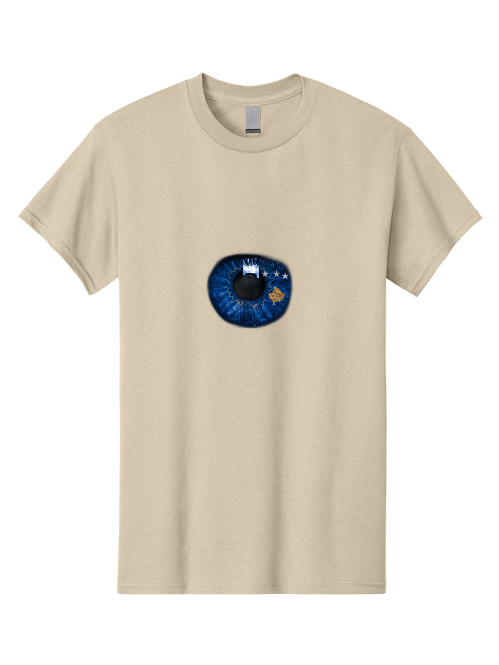 Eye-With-Eu-Flag Men'S Graphic Tee, 100% Cotton, Comfortable Casual Summer Wear, Machine Washable, Vintage Camera, Old Camera, Antique Camera, Black Camera, Classic Photography, Photography Equipment, Nostalgic Device, Film Camera, Camera Art Bag429