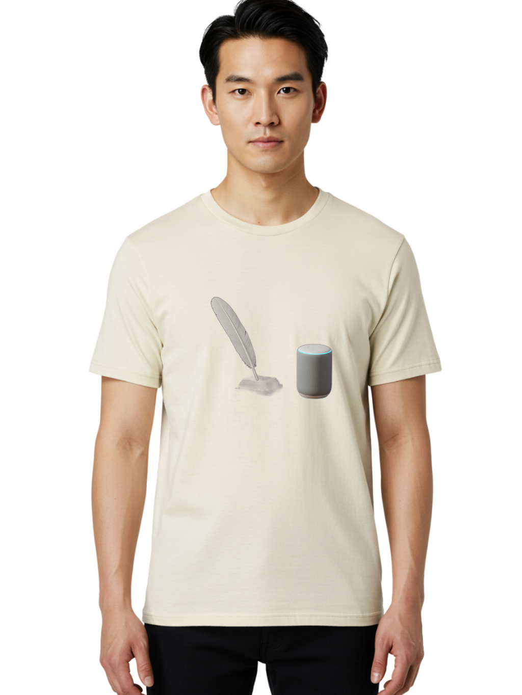 Feather-Quill-And-Echo Men'S Graphic Tee, 100% Cotton, Comfortable Casual Summer Wear, Machine Washable, Vintage Camera, Old Camera, Antique Camera, Black Camera, Classic Photography, Photography Equipment, Nostalgic Device, Film Camera, Bag437