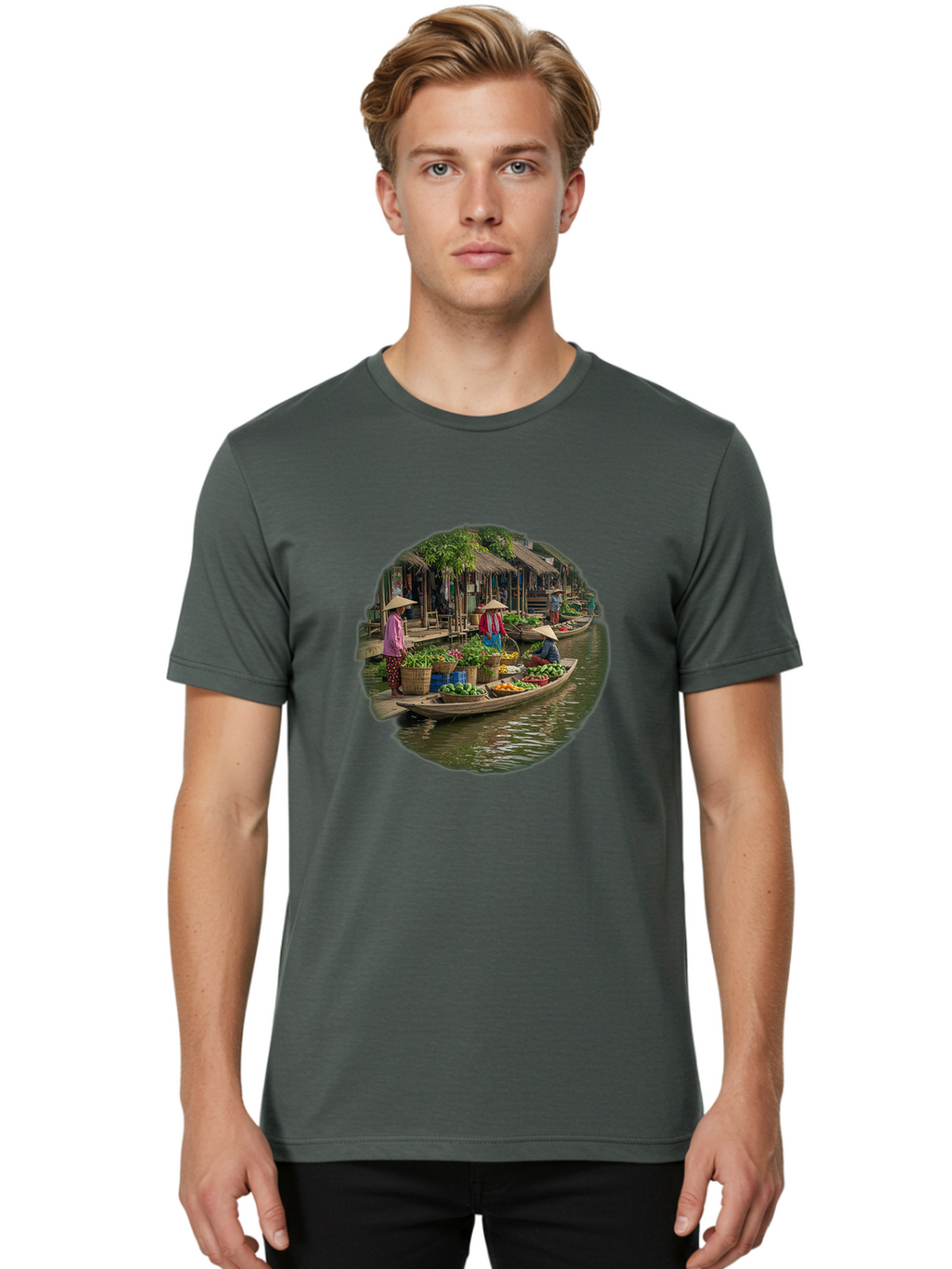 Floating-Market Men'S Graphic Tee, 100% Cotton, Comfortable Casual Summer Wear, Machine Washable, Vintage Camera, Old Camera, Antique Camera, Black Camera, Classic Photography, Photography Equipment, Nostalgic Device, Film Camera, Camera Art Bag452