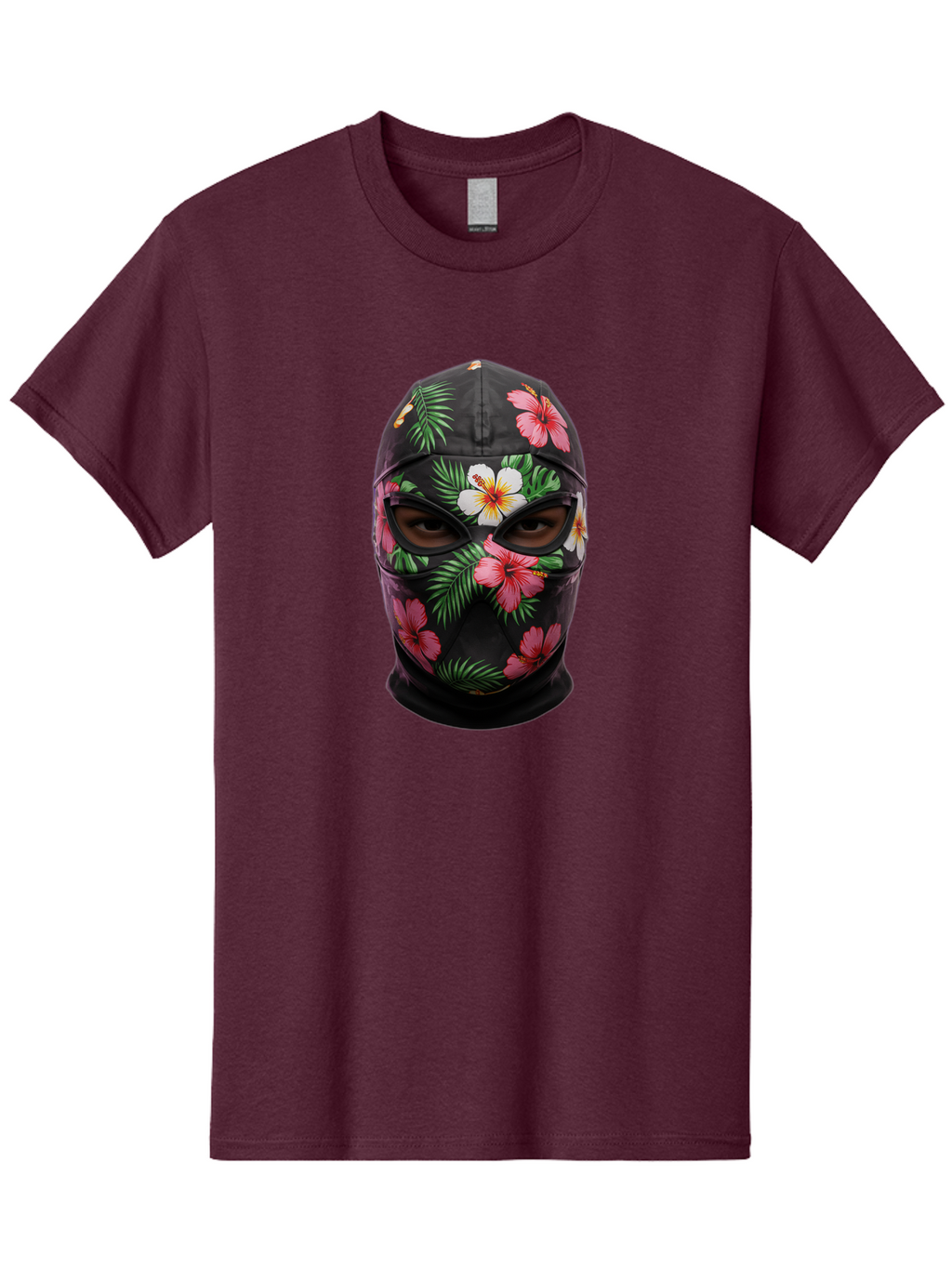 Floral-Balaclava-Mask Men'S Graphic Tee, 100% Cotton, Comfortable Casual Summer Wear, Machine Washable, Vintage Camera, Old Camera, Antique Camera, Black Camera, Classic Photography, Photography Equipment, Nostalgic Device, Film Camera, Bag456