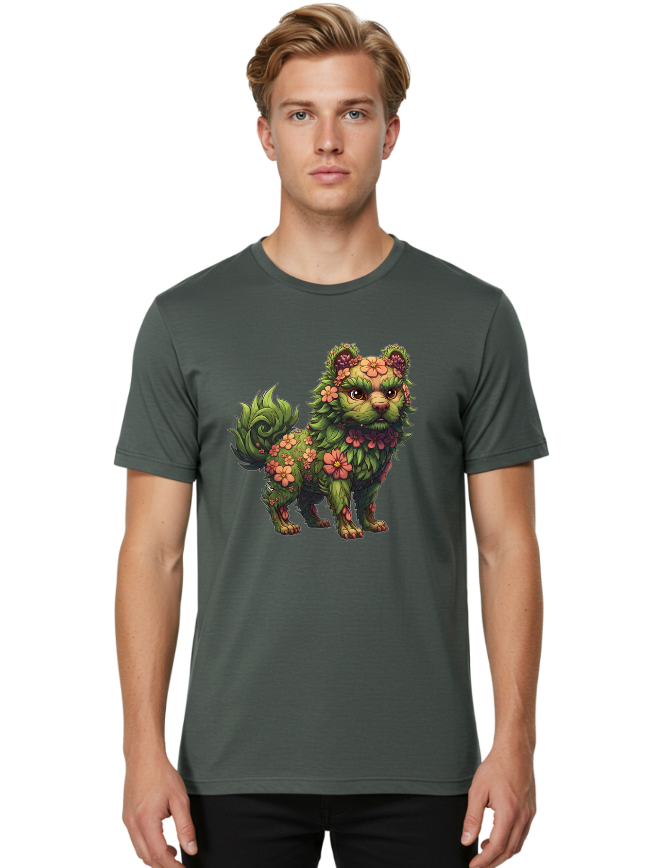 Floral-Dog Men'S Graphic Tee, 100% Cotton, Comfortable Casual Summer Wear, Machine Washable, Vintage Camera, Old Camera, Antique Camera, Black Camera, Classic Photography, Photography Equipment, Nostalgic Device, Film Camera, Camera Art Bag458