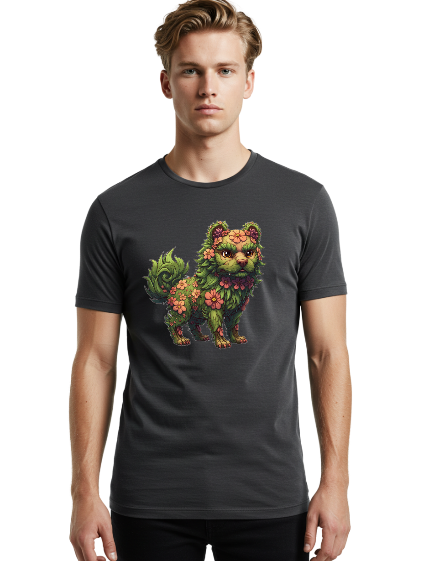 Floral-Dog Men'S Graphic Tee, 100% Cotton, Comfortable Casual Summer Wear, Machine Washable, Vintage Camera, Old Camera, Antique Camera, Black Camera, Classic Photography, Photography Equipment, Nostalgic Device, Film Camera, Camera Art Bag458