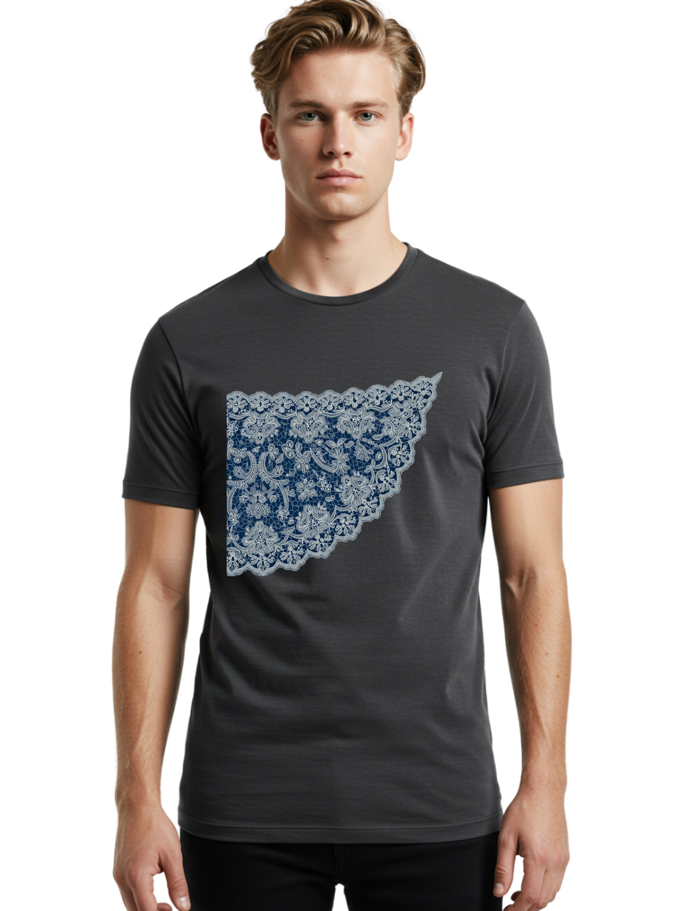 Floral-Lace Men'S Graphic Tee, 100% Cotton, Comfortable Casual Summer Wear, Machine Washable, Vintage Camera, Old Camera, Antique Camera, Black Camera, Classic Photography, Photography Equipment, Nostalgic Device, Film Camera, Camera Art Bag461