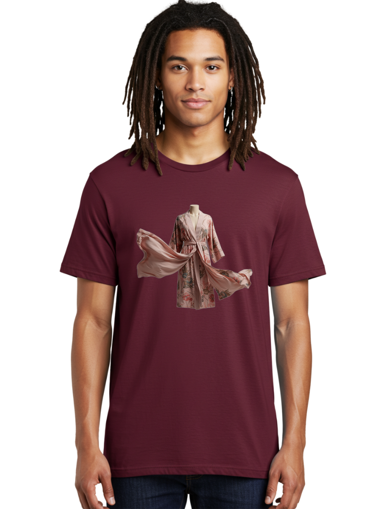 Floral-Robe Men'S Graphic Tee, 100% Cotton, Comfortable Casual Summer Wear, Machine Washable, Vintage Camera, Old Camera, Antique Camera, Black Camera, Classic Photography, Photography Equipment, Nostalgic Device, Film Camera, Camera Art Bag462