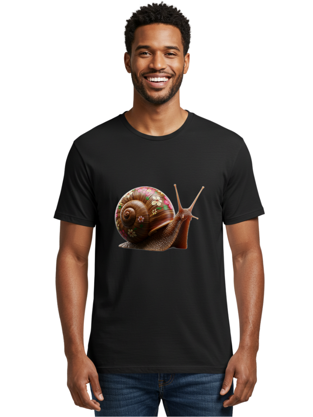 Floral-Snail-1 Men'S Graphic Tee, 100% Cotton, Comfortable Casual Summer Wear, Machine Washable, Vintage Camera, Old Camera, Antique Camera, Black Camera, Classic Photography, Photography Equipment, Nostalgic Device, Film Camera, Camera Art Bag463