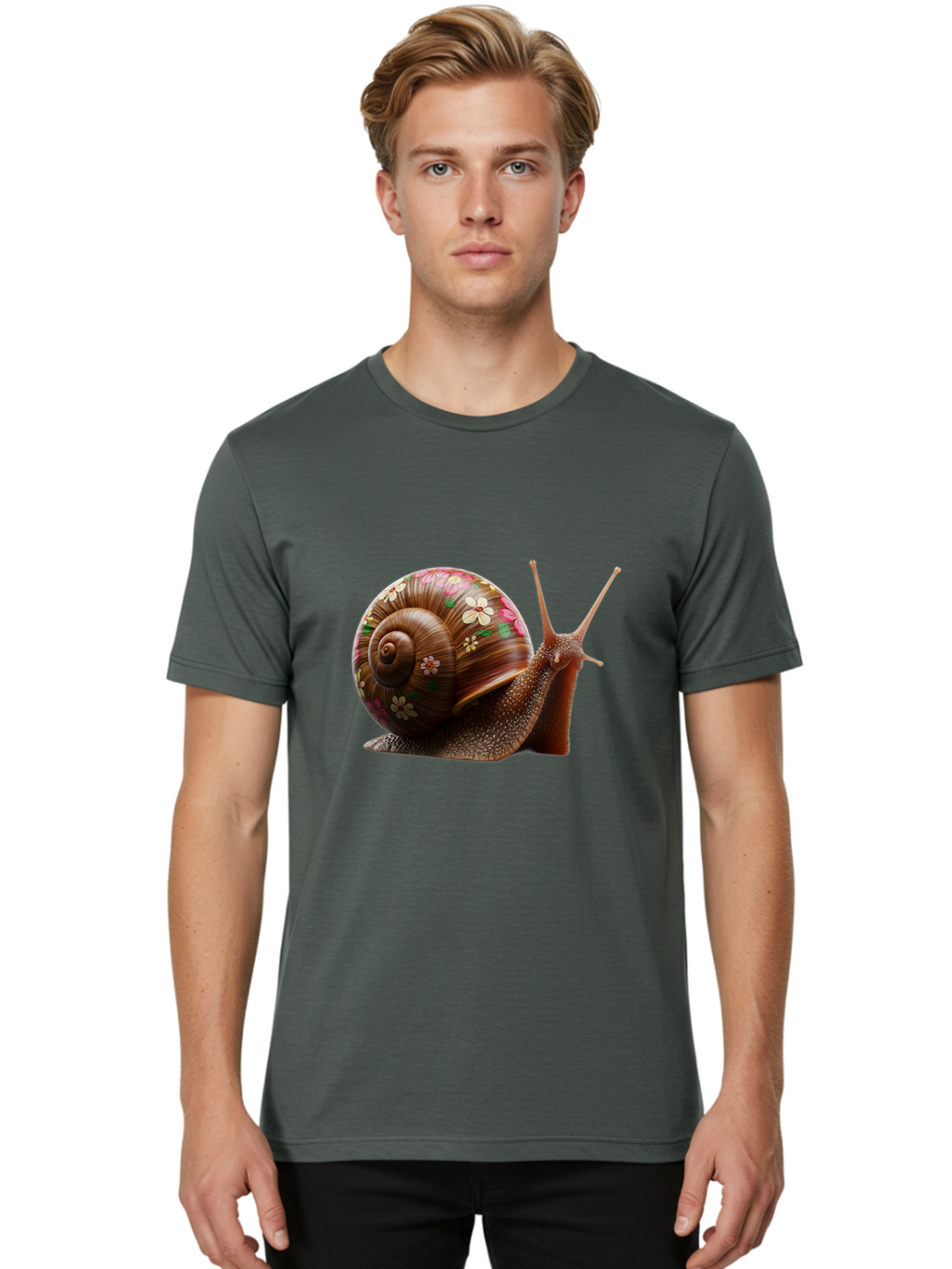 Floral-Snail-1 Men'S Graphic Tee, 100% Cotton, Comfortable Casual Summer Wear, Machine Washable, Vintage Camera, Old Camera, Antique Camera, Black Camera, Classic Photography, Photography Equipment, Nostalgic Device, Film Camera, Camera Art Bag463